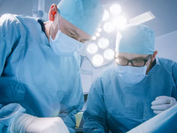 Two surgeons in an operation room