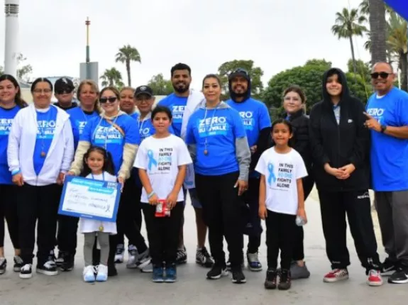 Group of Prostate Cancer Awareness Champs Spreading Awareness at a Run Walk Event