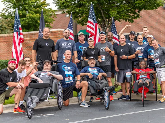 Group of veterans at a Run/Walk event