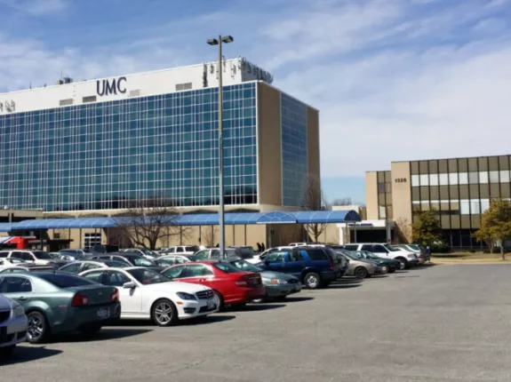 UMC health building and parking lot