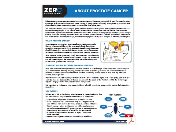 PDF Preview: About Prostate Cancer 1-pager