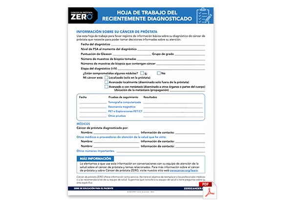 Vista previa en PDF: Hoja De Trabajo Del Recientemente Diagnosticado