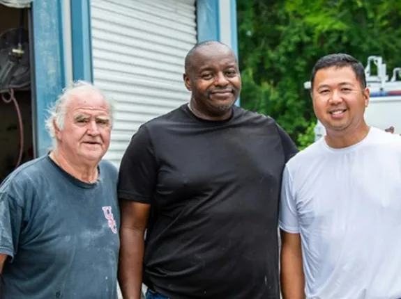 3 friends standing together