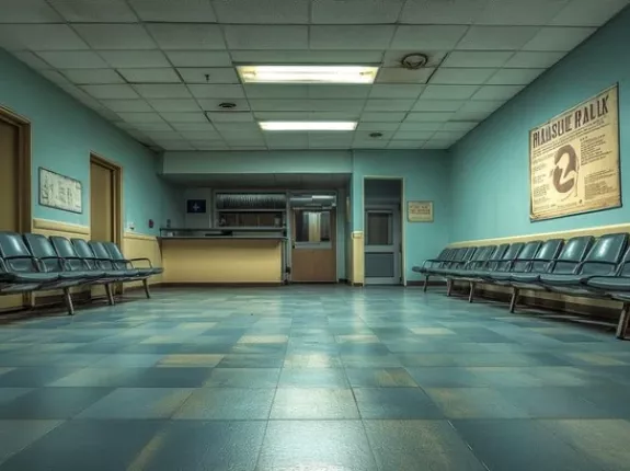 empty waiting room at doctor's office