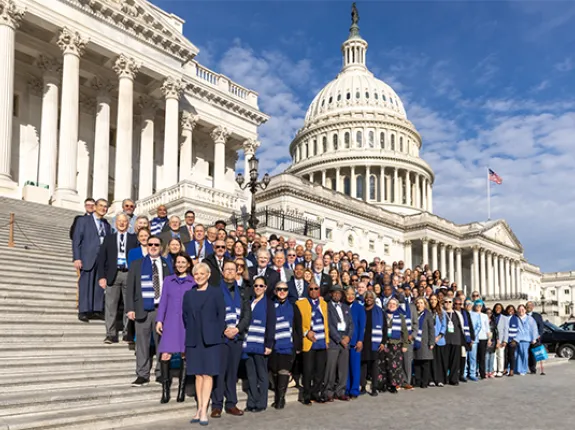 Courtney and advocates on Capitol Hill in Feb 2025