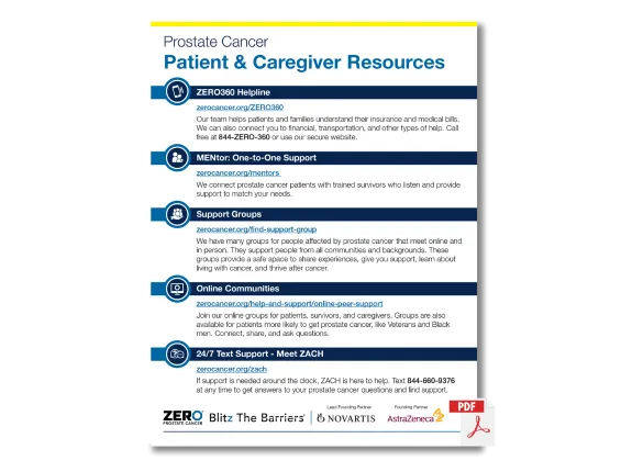 PDF Preview: Patient & Caregiver Resources (One-Pager)
