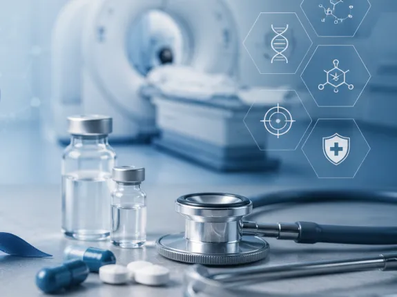Illustration representing prostate cancer treatment education, featuring treatment-related medical imagery and resources for patients exploring treatment options.