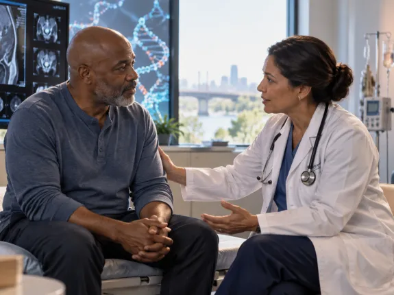 doctor and patient meeting and talking
