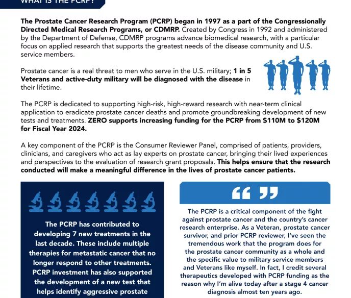 Prostate Cancer Research Program Flier