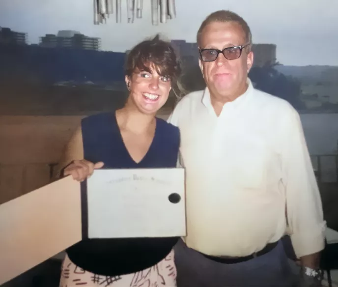 Sandy and her dad