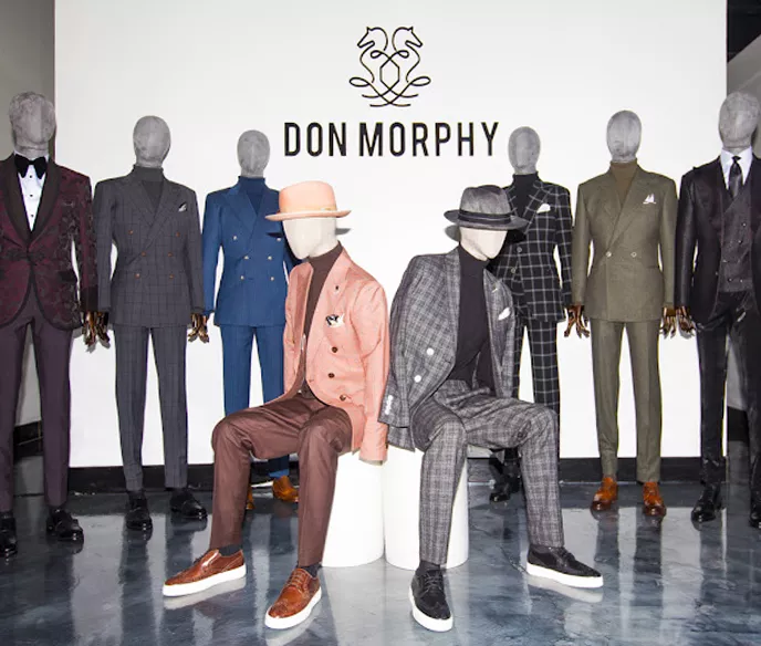 Collection of mannequins wearing different outfits