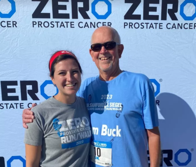 Walter Jones posing in front of ZERO backdrop