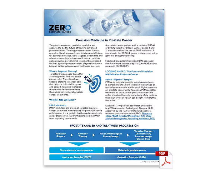 PDF Preview: Precision Medicine in Prostate Cancer (one pager)