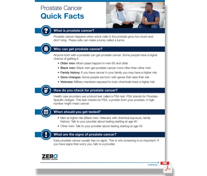 Quick Facts -Prostate Cancer