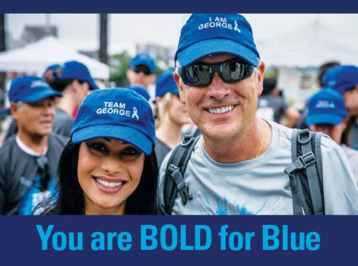 A cover of a document with a heterosexual couple wearing blue baseball hats
