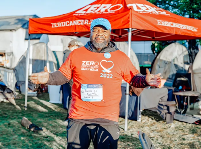 Man smiling at Run/Walk event