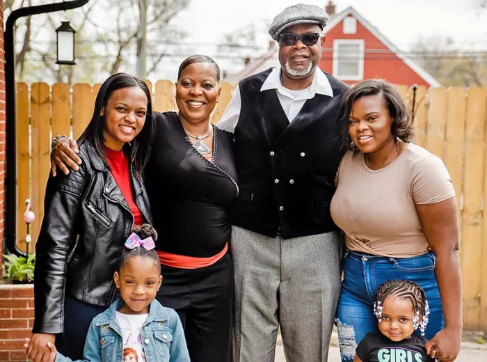 A patient and his family