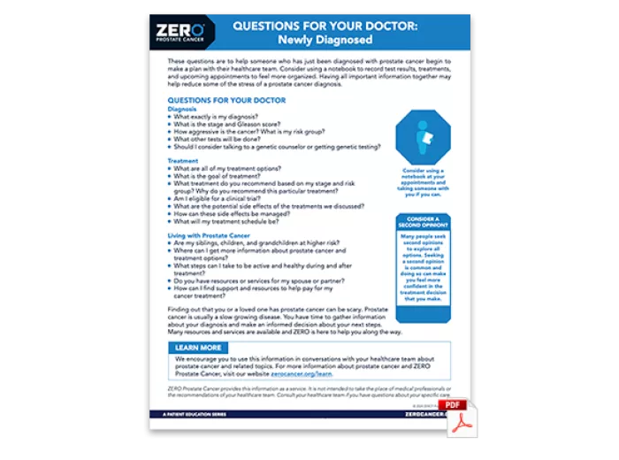 PDF Preview: Questions for your Doctor - Newly Diagnosed