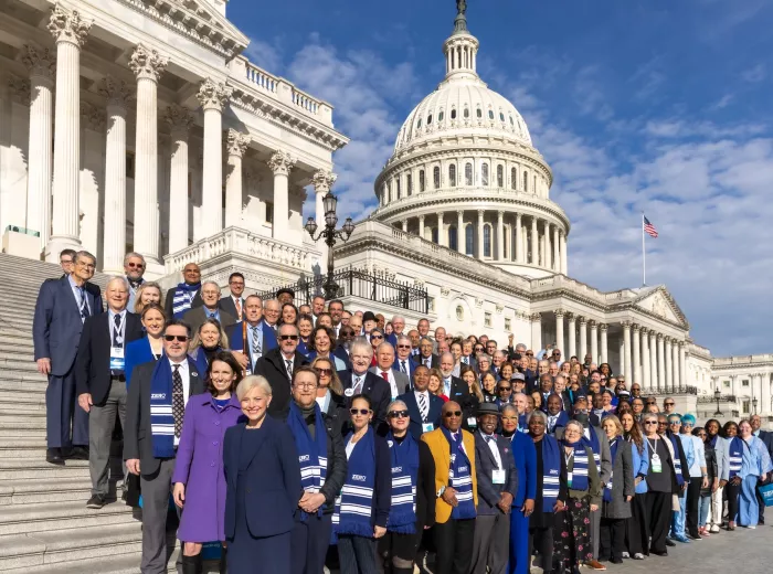 Advocates for the ZERO Prostate Cancer Summit posing on Capital Hill