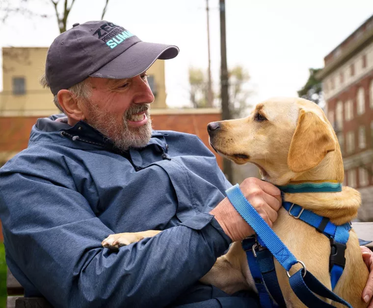 Ted Healy with his dog