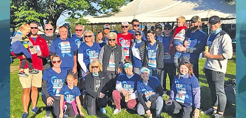 The Breen Team Wearing matching Prostate Cancer awareness shirts