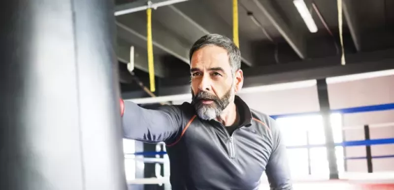 Man Boxing for Good Health and Prostate Cancer