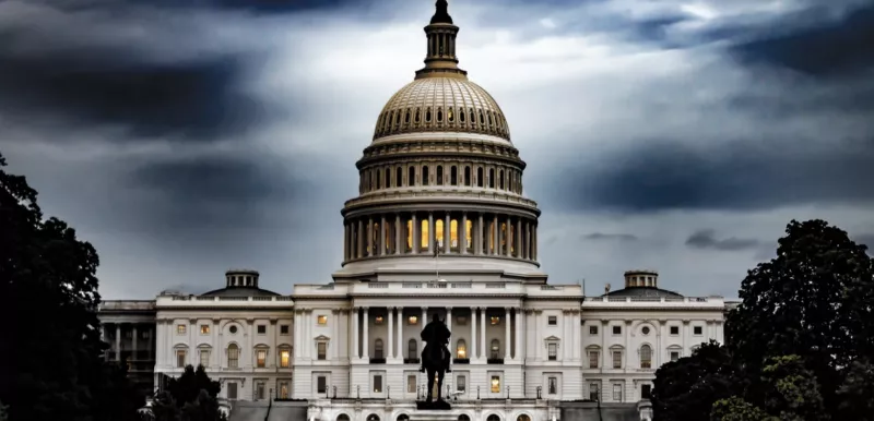 U.S. Capitol on a dark sky