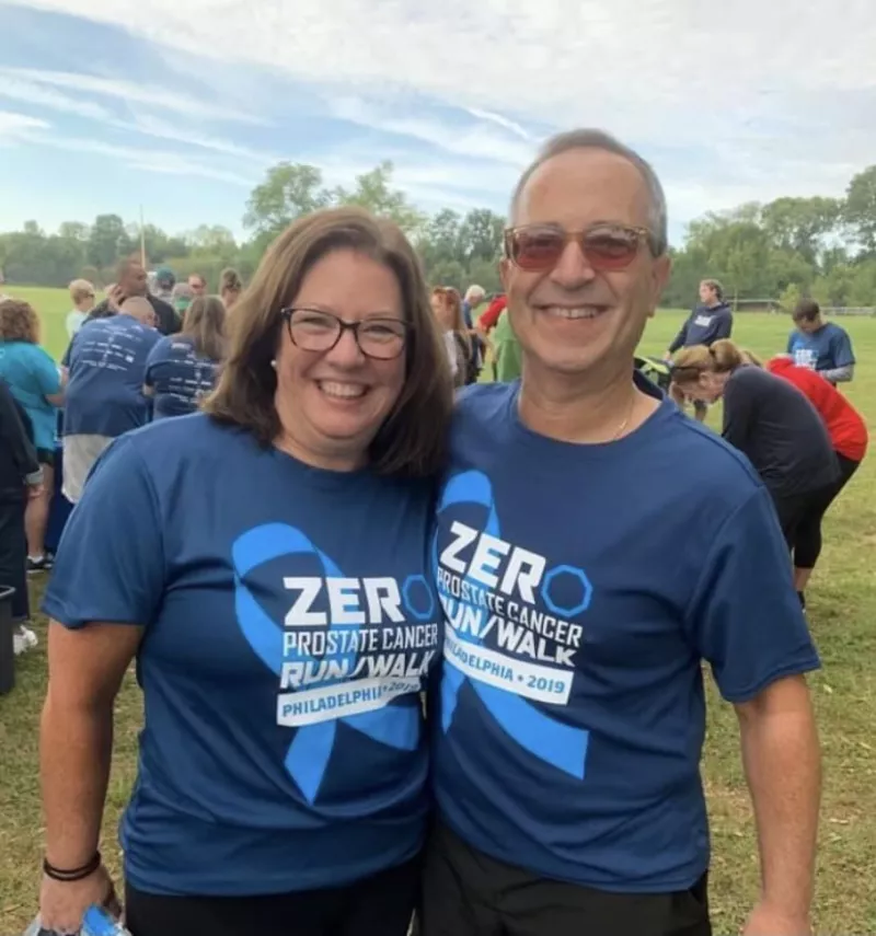 Cheryl Zinar and Dr. Laurence Belkoff at ZERO’s 2019 Run/Walk in Philadelphia, PA.