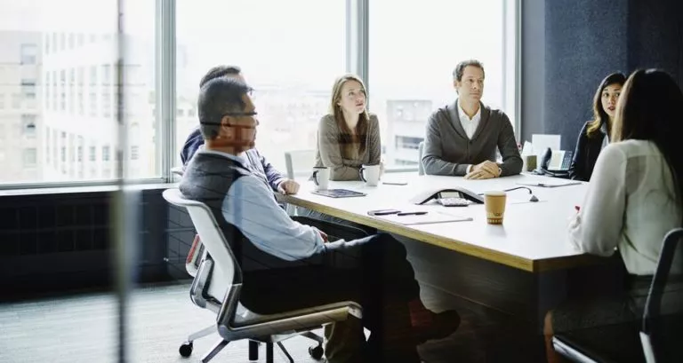 Professionals at a round table