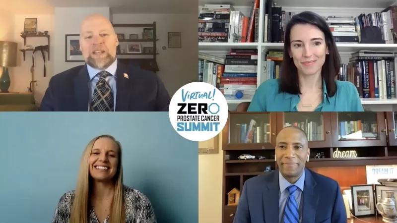 Four people on Virtual for Zero Prostate Cancer Summit