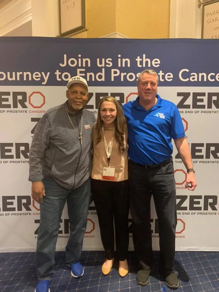 Prostate Network Advocates Steve Hentzen and Caesar Blevins pose for a photo-op 