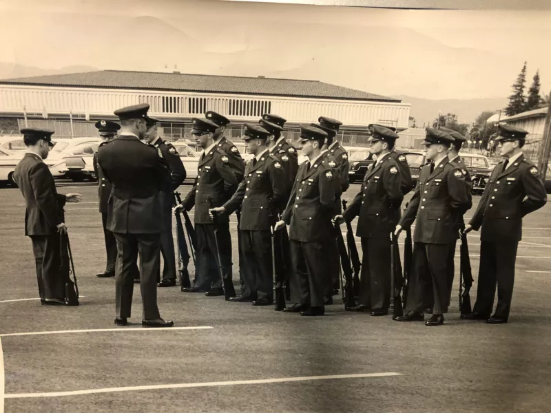 ROTC at Santa Clara University with Bill Brennan the second on the right