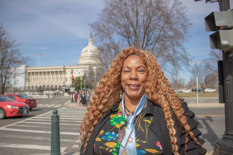Sharon Rose at the Capitol building