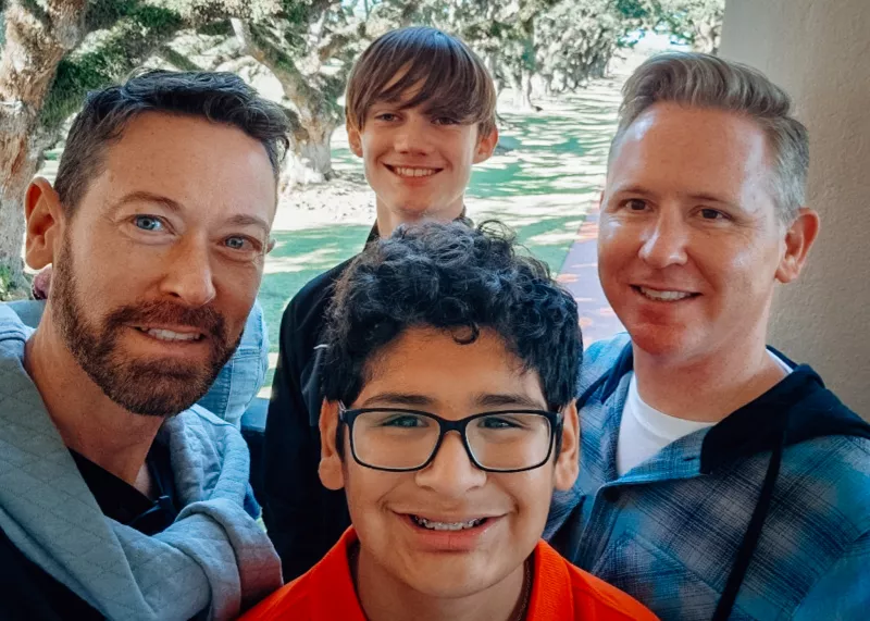 Chris Hartely and his two boys