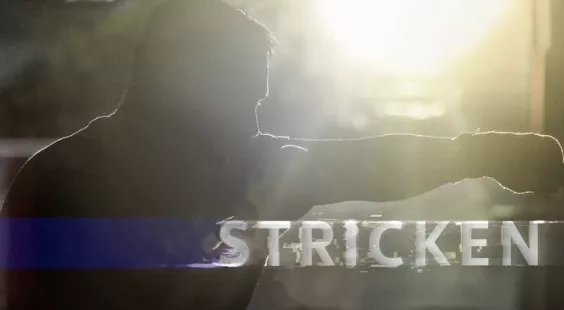 A silhouette of a boxer making a punch