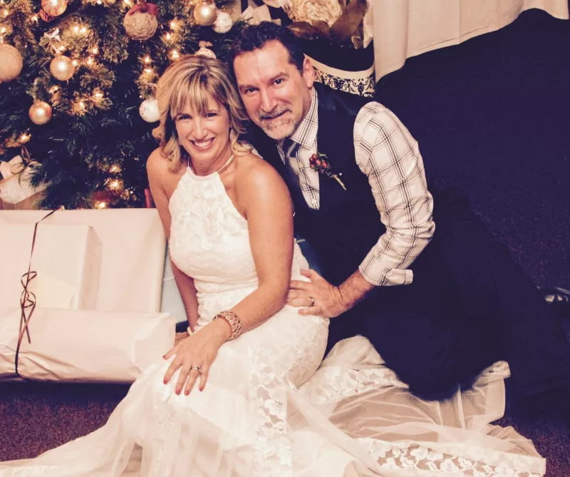 The Ferg's on their wedding day