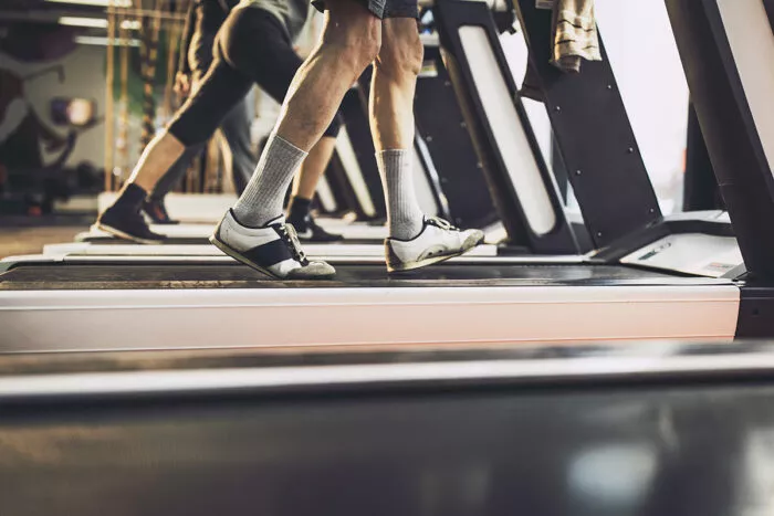 People walking on treadmills