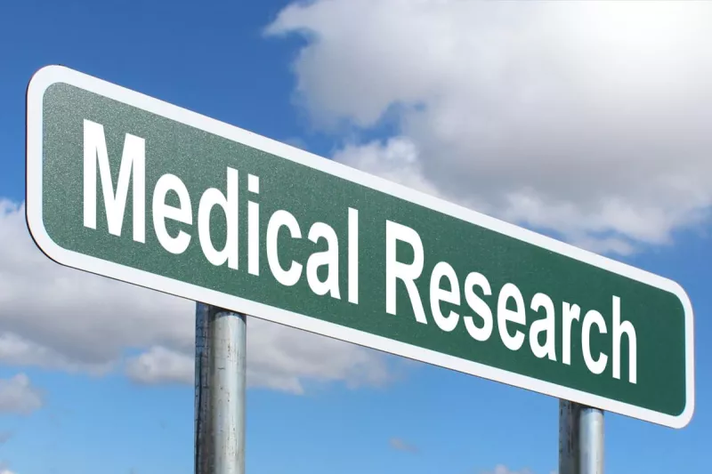 Traffic sign that reads Medical Research
