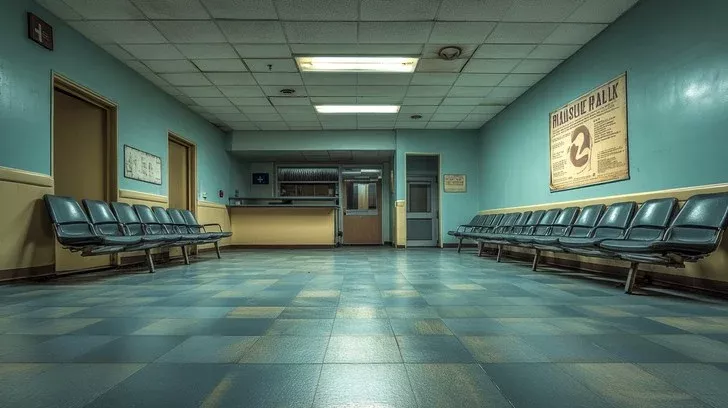 empty waiting room at doctor's office