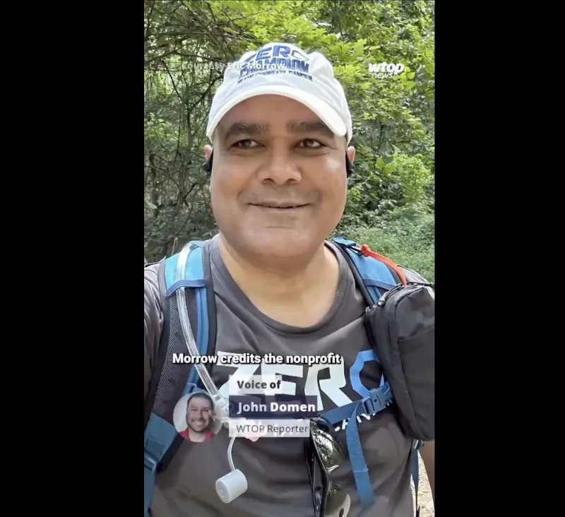 Eric M being interviewed by news