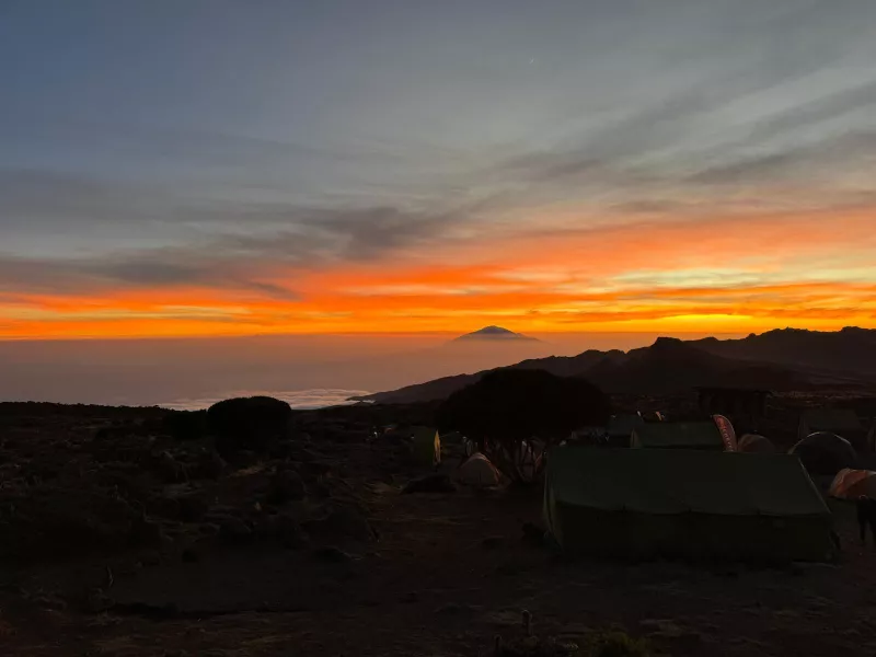 night view on Kilimanjaro 