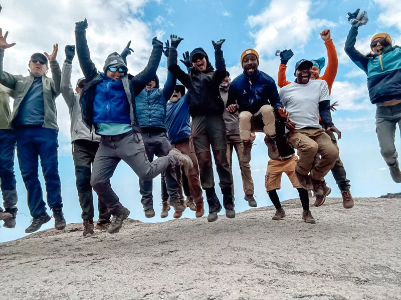 Jumping Kilimnjaro Peaks participants