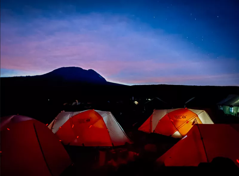Night time on Kilimanjaro