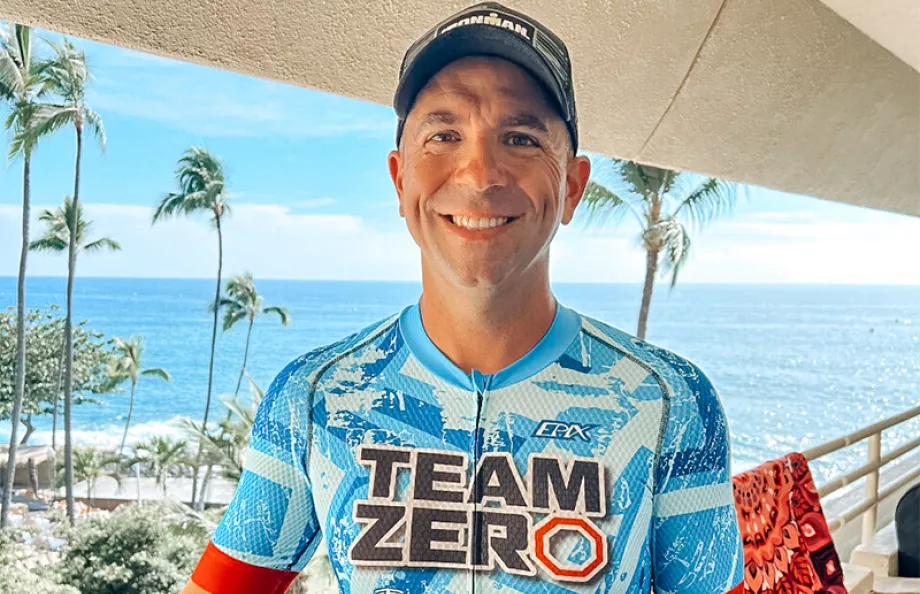 Zach Collins wearing a Team ZERO jersey