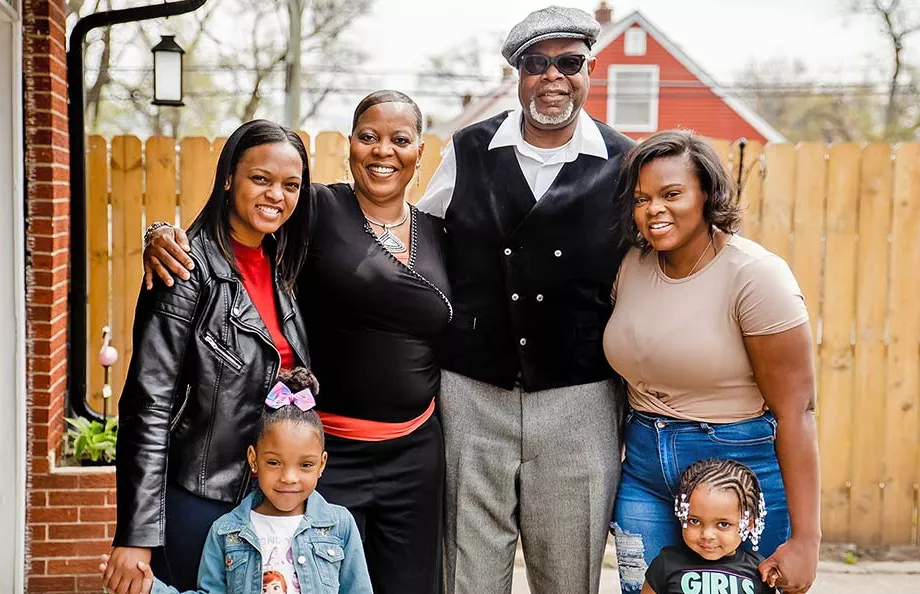 A patient and his family