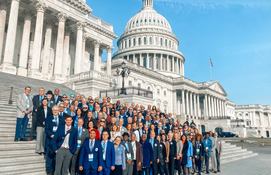 Group of ZERO advocates on the steps of the Capitol building in Washington D.C.