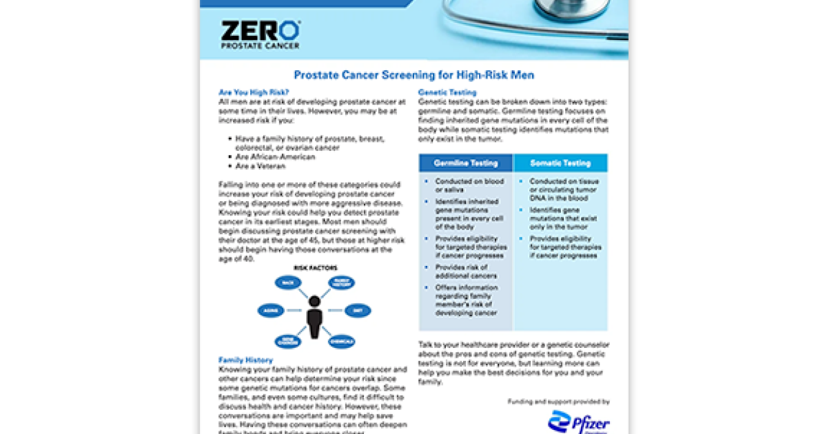 Ask the Doctor: Screening for High-Risk Individuals (PDF) | ZERO ...